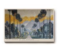 Paul Sinus Tableau mural 120 x 80 cm Palm Avenue to the Horizon Tall Trees Frame the View of Distant Peaks