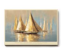 Paul Sinus Tableau mural 120 x 80 cm Sailing into the Golden Light - Voile dans la brillance de la soirée dorée