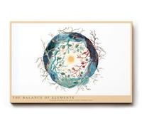Paul Sinus Tableau mural 120 x 80 cm The Balance of Elements - Représentation symbolique des quatre éléments de la terre, de l'eau, de l'air et de la lumière dans un cycle harmonieux