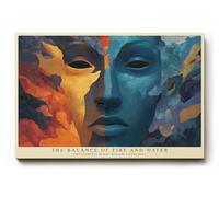 Paul Sinus Tableau mural 120 x 80 cm The Balance of Fire and Water Duality of Elements in Abstract Harmony