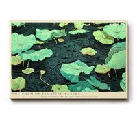 Paul Sinus Tableau mural 120 x 80 cm The Calm of Floating Leaves Nature's Gentle Rhythm on Water