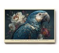 Paul Sinus Tableau mural 120 x 80 cm The Elegance of Wings and Blossoms - Alliance de couleurs entre nature, grâce et exotisme