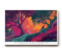 Paul Sinus Tableau mural 120 x 80 cm The Forest of Flame and Dreams Harmony of Light and Shadow
