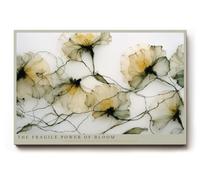 Paul Sinus Tableau mural 120 x 80 cm The Fragile Power of Bloom - Les fleurs transparentes délicates en lignes fines symbolisent la fragilité et la force de la vie