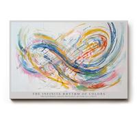 Paul Sinus Tableau mural 120 x 80 cm The Infinite Rhythm of Colors - Art abstrait dynamique aux couleurs vives avec mouvement et énergie infinis