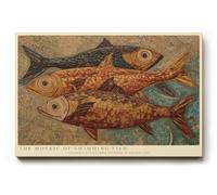 Paul Sinus Tableau mural 120 x 80 cm The Mosaic of Swimming Fish - Motif océan artistique - Couleurs chaudes