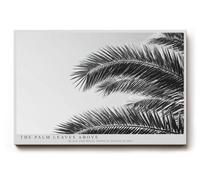 Paul Sinus Tableau mural 120 x 80 cm The Palm Leaves Above - Formes tropicales dans un jeu monochrome de lumière et d'ombre