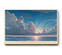 Paul Sinus Tableau mural 120 x 80 cm The Promise of Distant Skies - Large, lumière et espoir dans un paysage céleste à couper le souffle