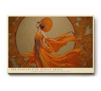 Paul Sinus Tableau mural 120 x 80 cm The Radiance of Sunlit Grace Golden Elegance in Artistic Motion