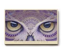 Paul Sinus Tableau mural 120 x 80 cm The Sacred Geometry of Wisdom Golden Owl Mandala avec symétrie mystique et insight