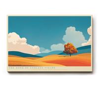 Paul Sinus Tableau mural 120 x 80 cm The Song of Endless Fields Paysage poétique avec un large horizon et un champ doré sous ciel bleu - Symbole de liberté et de silence.