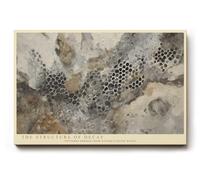 Paul Sinus Tableau mural 120 x 80 cm The Structure of Decay - Motif naturel abstrait dans des tons gris et beige terreux avec motifs organiques