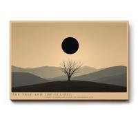 Paul Sinus Tableau mural 120 x 80 cm The Tree and the Eclipse - L'arbre solitaire sous les ténèbres
