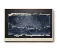 Paul Sinus Tableau mural 120 x 80 cm The Veins of Night - Texture abstraite bleu foncé inspirée des lignes organiques et des structures cachées