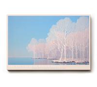 Paul Sinus Tableau mural 120 x 80 cm The Whiteness of Winter Trees, paysage d'hiver doux dans une lumière pastel, avec une atmosphère calme et poétique