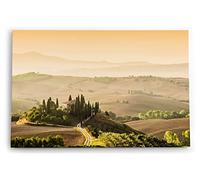 Paul Sinus Tableau mural 120 x 80 cm Toscane paysage Italie Finca rosée matinale verte