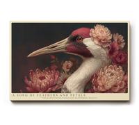 Paul Sinus Tableau mural 120 x 80 cm - Une chanson de plumes et de pétales - Combinaison harmonieuse de nature, de couleur et de grâce