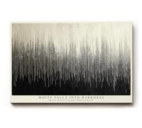 Paul Sinus Tableau mural 120 x 80 cm White Falls into Darkness Abstract Gradient in Black and White Harmony