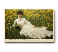 Paul Sinus Tableau mural 150 x 100 cm Find Your Peace Serenity in the Field of Yellow Blossoms