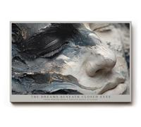 Paul Sinus Tableau mural 150 x 100 cm Motif The Dreams Beneath Closed Eyes Face Abstract Human Face in Gentle Stillness