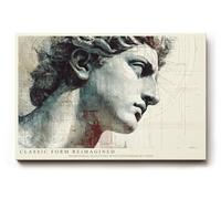 Paul Sinus Tableau mural 150 x 100 cm - Sculpture classique - Portrait moderne - Style David - Grande image d'art - Élégante décoration murale pour salon et bureau