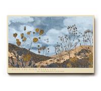 Paul Sinus Tableau mural 150 x 100 cm When the Wind Walks Low Autumn Fields in Blue and Gold Harmony