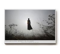 Paul Sinus Tableau mural 180 x 120 cm - Figurine flottante au contre-jour - Tableau mural poétique de 180 x 120 cm avec profondeur spirituelle et force minimaliste