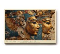 Paul Sinus Tableau mural - 180 x 120 cm - Le Legacy of Ancient Kings - Héritage égyptien - Doré et bleu