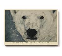 Paul Sinus Tableau mural 180 x 120 cm The Silent Strength of Polar Bears Snow and Ice Embrace His White Kingdom
