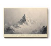 Paul Sinus Tableau mural 30 x 20 cm Crown of the Frozen Kingdom majestueux paysage de montagne dans des couleurs monochromes avec une présence puissante
