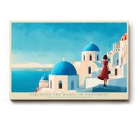 Paul Sinus Tableau mural 30 x 20 cm Discover the Magic of Santorini - Monde des couleurs méditerranéennes et élégance architecturale dans une atmosphère de vacances