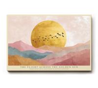 Paul Sinus Tableau mural 30 x 20 cm Motif The Flight Across the Golden Sun Birds Above Horizons peints