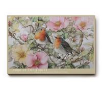 Paul Sinus Tableau mural 30 x 20 cm Song of Two Robins Romantic Nature Harmony in Spring Bloom and Soft Light