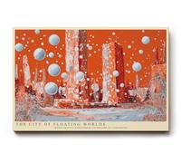 Paul Sinus Tableau mural 30 x 20 cm The City of Floating Worlds - Paysage de rêve futuriste entre gravité et imagination