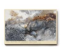 Paul Sinus Tableau mural 30 x 20 cm The Depths of Hidden - Motif structuré abstrait mat dans les tons gris, marron et noir avec profondeur organique