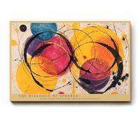Paul Sinus Tableau mural 30 x 20 cm The Dialogue of Spheres Abstract Harmony of Colorful Worlds
