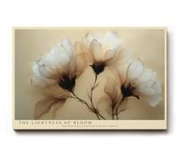 Paul Sinus Tableau mural 30 x 20 cm The Lightness of Bloom - Les fleurs translucides délicates dans des tons crème et marron doux symbolisent grâce et éphémère