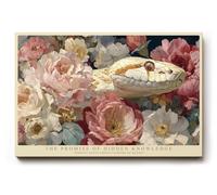 Paul Sinus Tableau mural 30 x 20 cm The Promise of Hidden Knowledge Serpent and Flowers in Symbolic Harmony