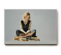 Paul Sinus Tableau mural 30 x 20 cm The Reader of Silent Stories - Femme lisant dans une lumière douce sur fond neutre