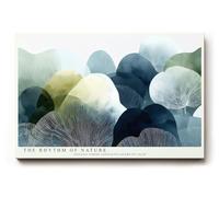 Paul Sinus Tableau mural 30 x 20 cm The Rhythm of Nature - Les formes organiques abstraites dans les tons verts et bleus symbolisent l'harmonie et l'équilibre naturel