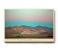 Paul Sinus Tableau mural 30 x 20 cm The Silent Waves of Earth - Collines douces sous un ciel pastel dans des tons de terre harmonieux, motif de paysage inspiré de la nature pour une décoration calme
