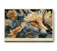 Paul Sinus Tableau mural 30 x 20 cm The Wisdom Hidden in Nature Fox Among Flowers Symbole de Serenity