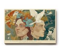 Paul Sinus Tableau mural 30 x 20 cm - Une vision de la terre et de l'air - Harmonie humaine dans la nature et la liberté