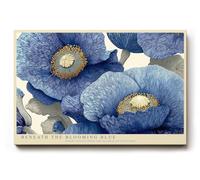 Paul Sinus Tableau mural 45 x 30 cm Beneath the Blooming Blue Abstract Floral Harmony in Shades of Serenity and Depth