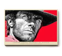 Paul Sinus Tableau mural 45 x 30 cm Légende Among Shadows of Justice - Art occidental expressif plein de caractère et de force