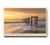 Paul Sinus Tableau mural 45 x 30 cm Les Ghosts of the Pier - Pont du lac abandonné dans la lumière dorée du soir