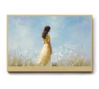 Paul Sinus Tableau mural 45 x 30 cm The Meadow of Quiet Longing, légèreté estivale et désir poétique dans une lumière chaude