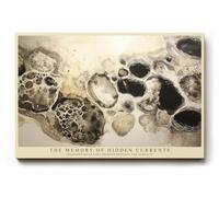 Paul Sinus Tableau mural 45 x 30 cm The Memory of Hidden Currents - Structures organiques et profondeur mystérieuse dans une esthétique monochrome