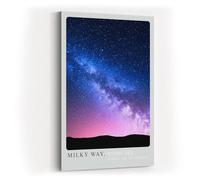 Paul Sinus Tableau mural 60 x 90 cm Milky Way - Ciel nocturne magique avec voie lactée lumineuse