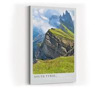 Paul Sinus Tableau mural 60 x 90 cm Tyrol du Sud Italie Dolomites Panorama Nature Montagnes Paysage Photo Art